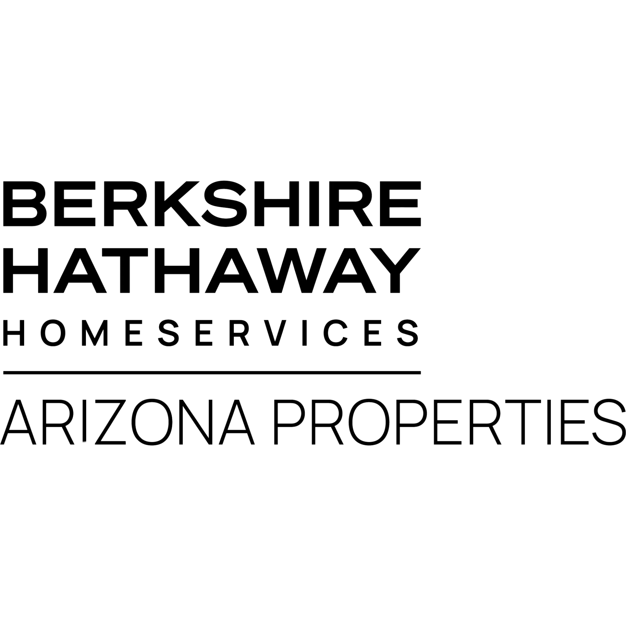 A green background with the words berkshire hathaway home services arizona properties in black.